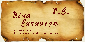 Mina Ćuruvija vizit kartica